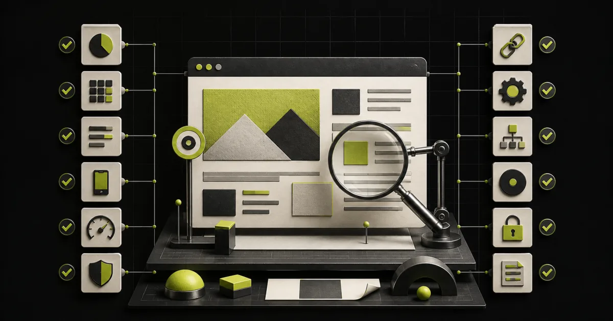 Website audit checklist with 12 checks for UK businesses